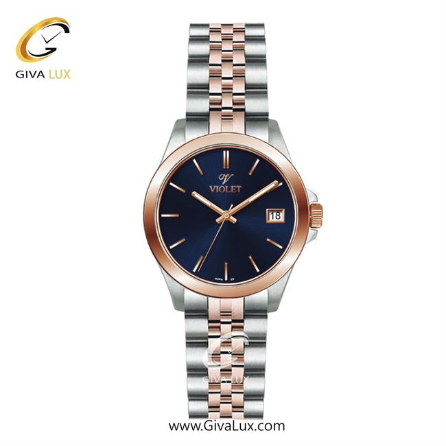 ساعت مچی اورجینال مردانه ویولت VIOLET رزگلد-نقره ای | نقره ای-رزگلد| سرمه ای| کد رفرنس 0555/2